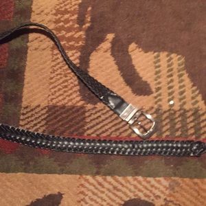 Leather braided belt